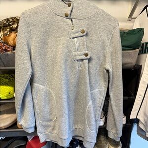 Gray Women's Button-Up Jacket